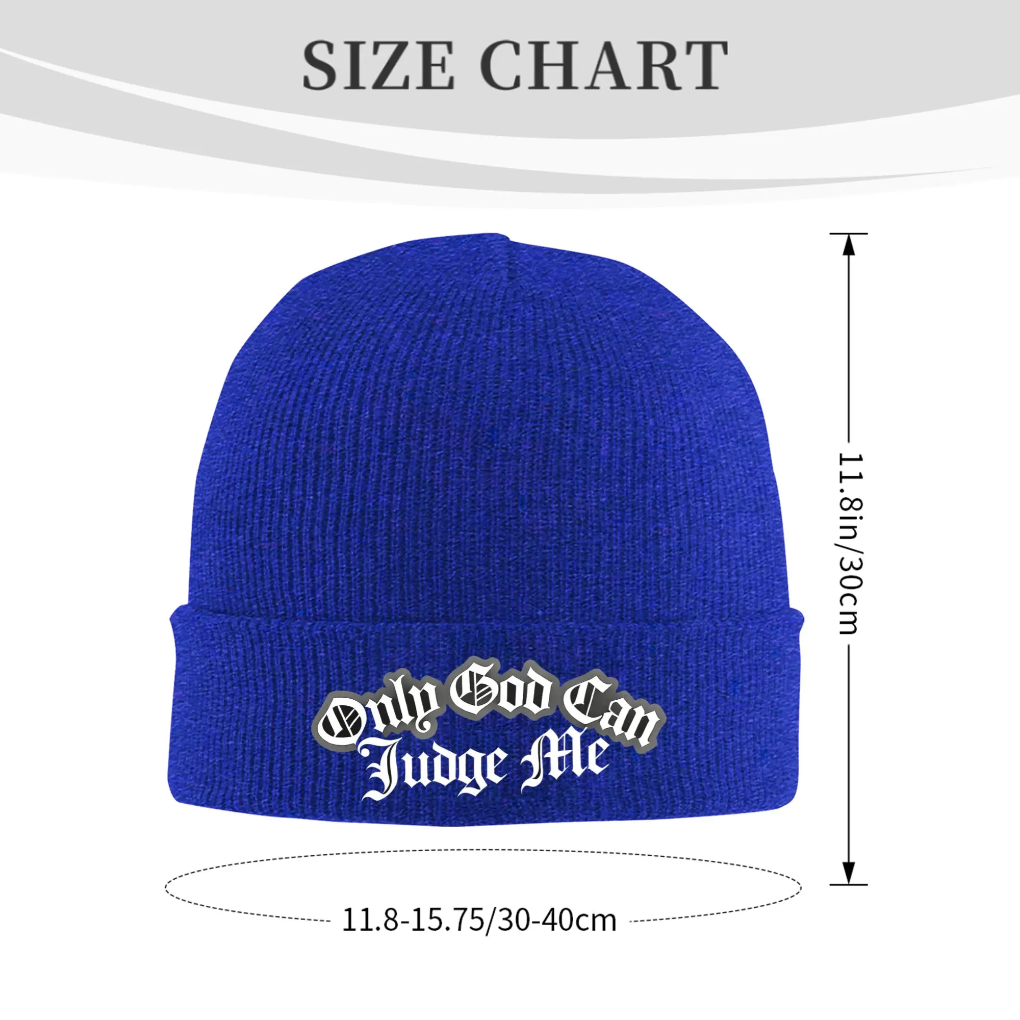 Only God Can Judge Me Christian Cross Winter Skullies Beanies Hat Warm Autumn Knitted Hats Bonnet Caps for Women Men