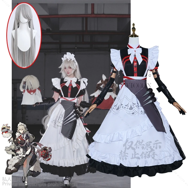 

New Game Zenless Zone Zero Alexandrina Sebastiane Cosplay Sexy Costume Uniform Wig Anime Halloween Party Masquerade Women Props