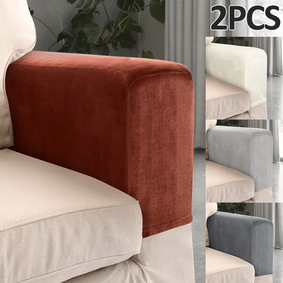 Lot De 3 Housses Coussins Canapé Extensibles Antidérapantes - Gris Foncé