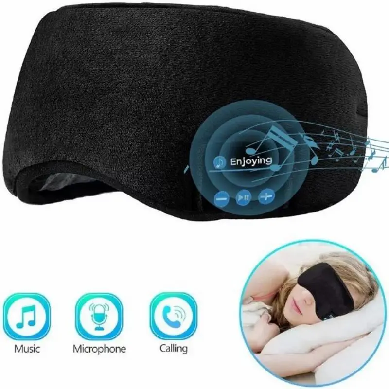 Smart Eye Mask Patch And Bluetooth Wireless Headphone 3D Sleep Mask Aid And Light-blocking Eye Cover