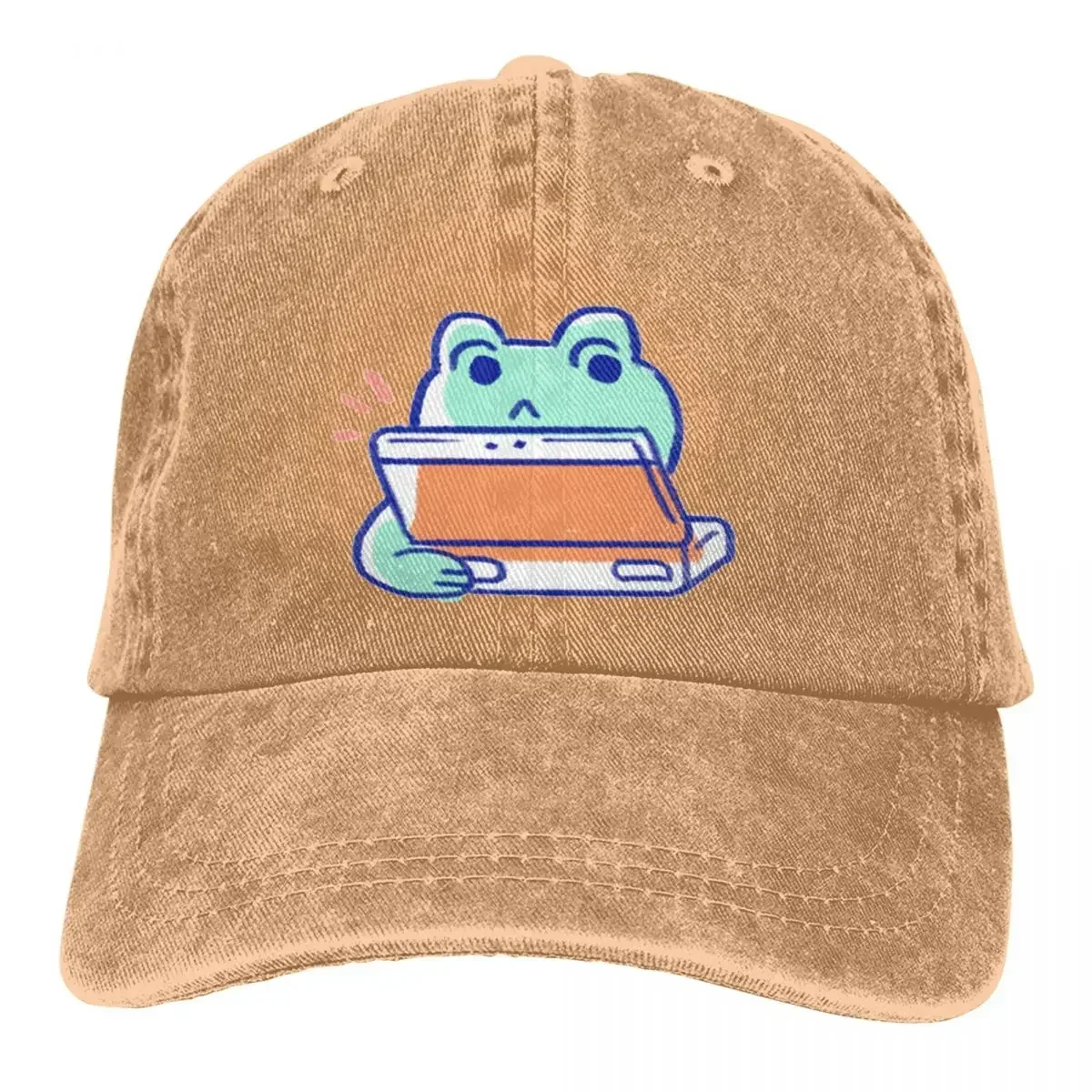 Funny Cute Multicolor Hat Peaked Women's Cap Gamer Froggy Personalized Outdoor All Seasons Travel Adjustable Protection Hats