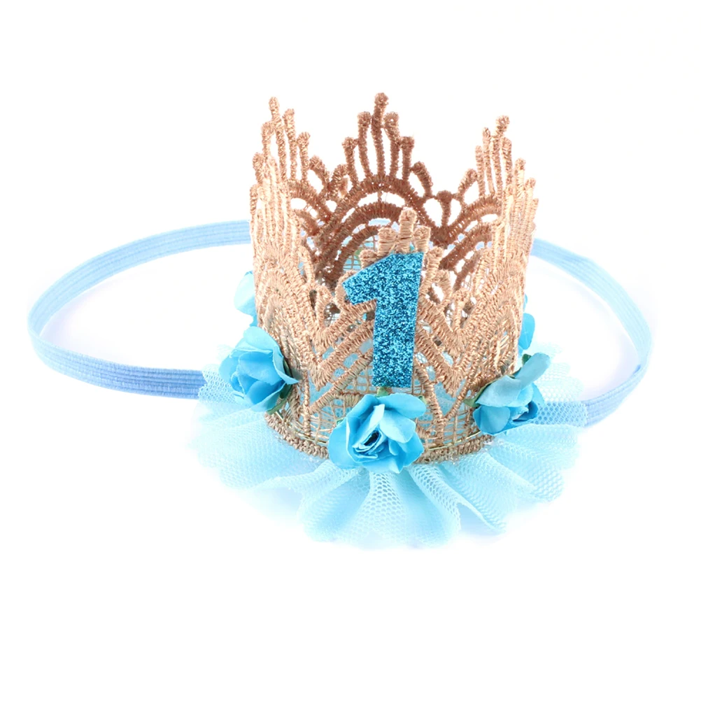 

Headband Hair Girl Crown First Birthday Floral Kids Crown Tiara Girls Hair Accessories Kids Elegant Lace Design