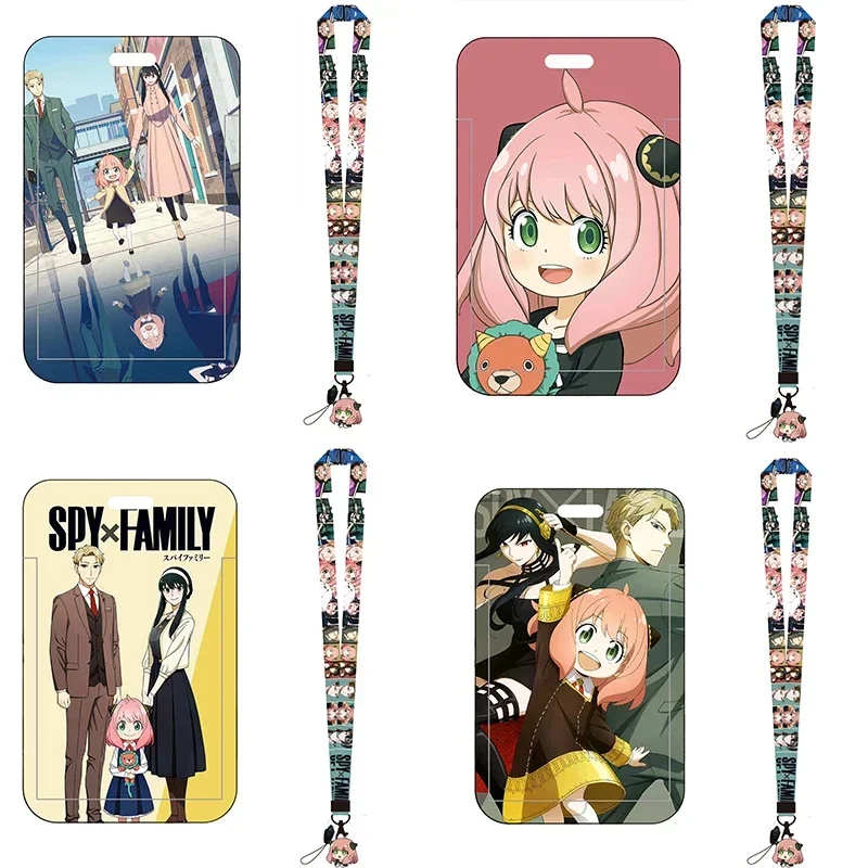 Kawaii Anime lanyard card ID Badge Holder Keychain Pass Gym Mobile Kids Key Holder Key Rings Gifts