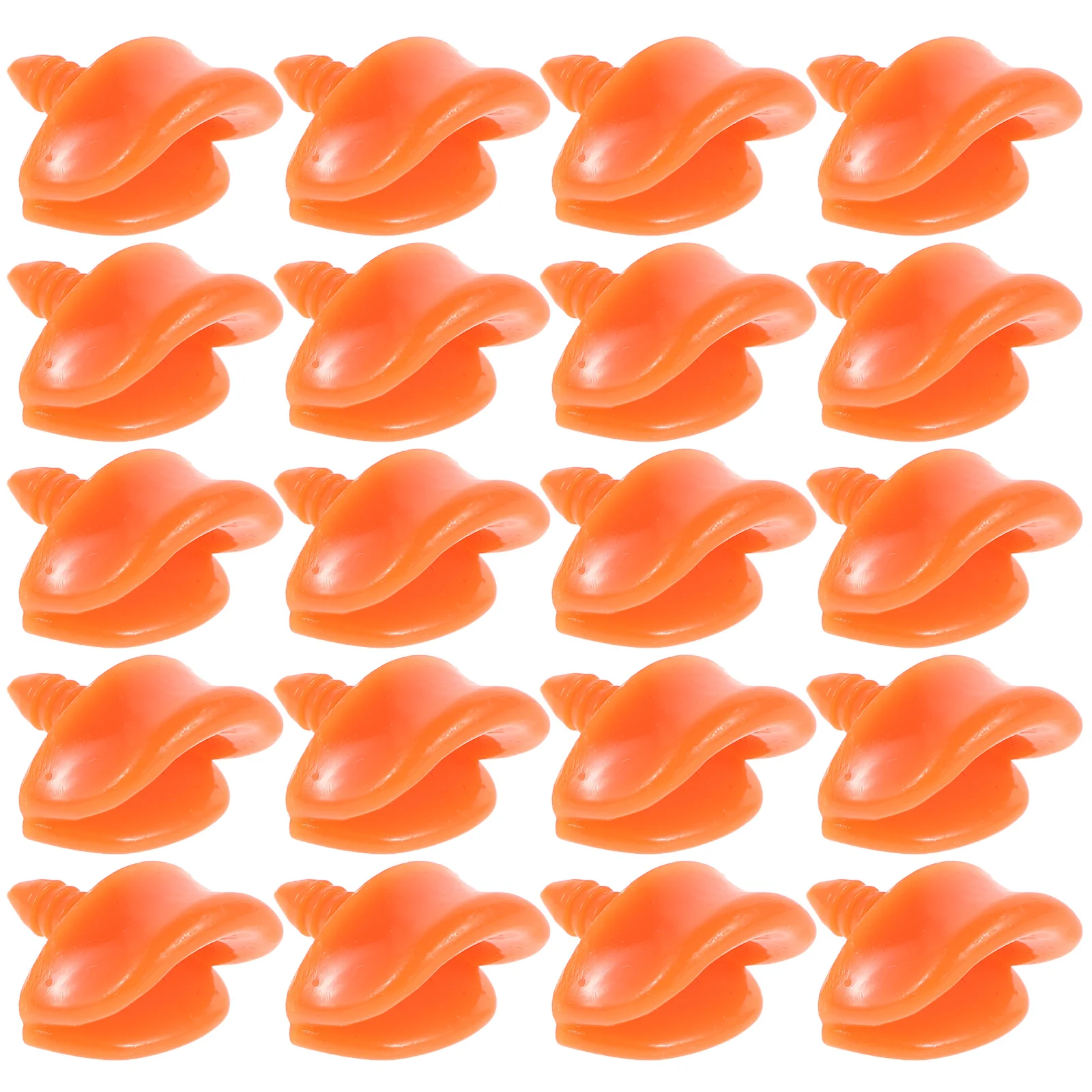 50 Pcs Plush Animals Beak DIT Mouth Decor for DIY Toy Crafting Supplies Orange Kit