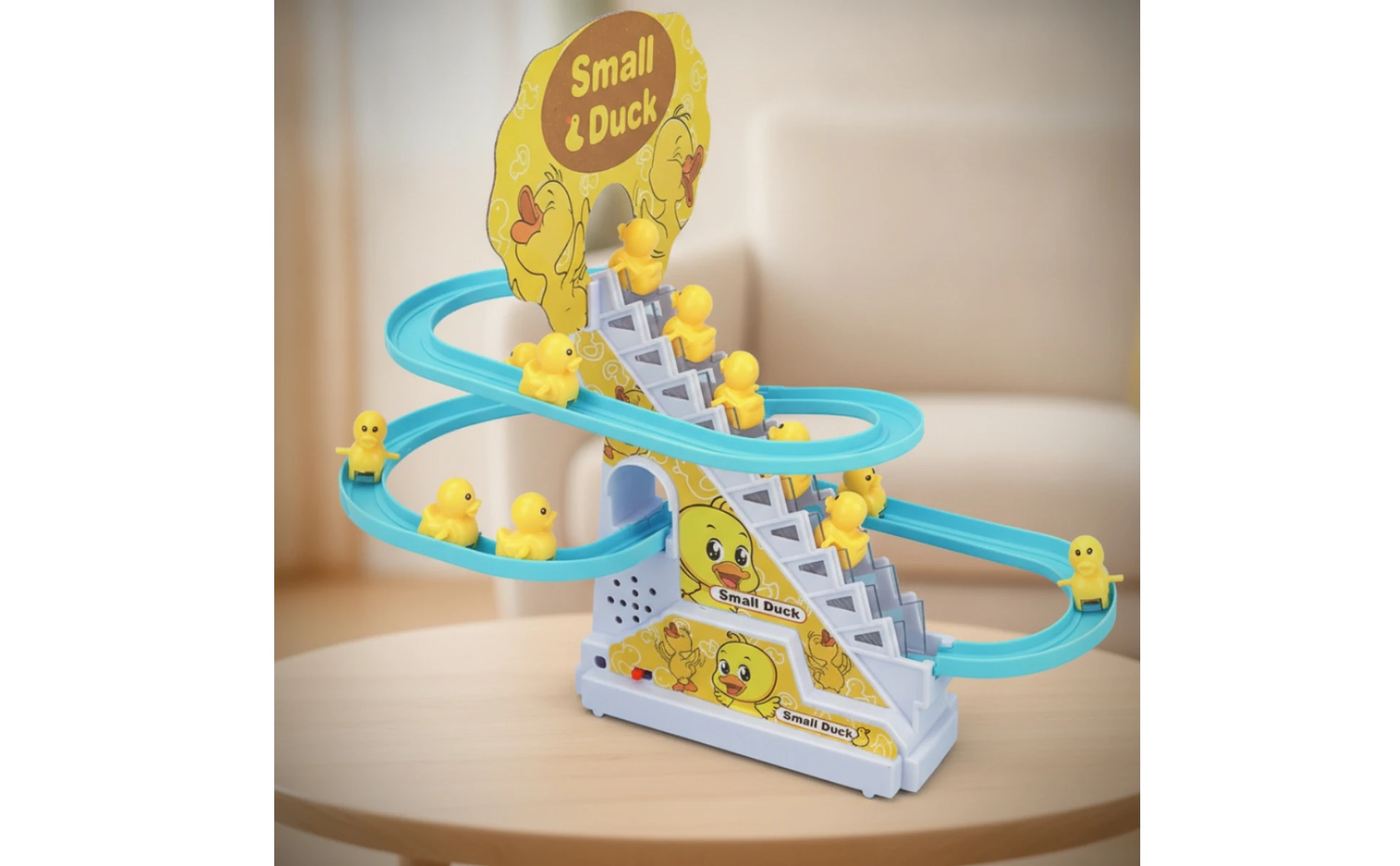 Electric Duck Climbing Stairs Toy Interactive Duck Climbing Stairs Toy Playset Flashing Funny for Toddlers, Playroom, Home
