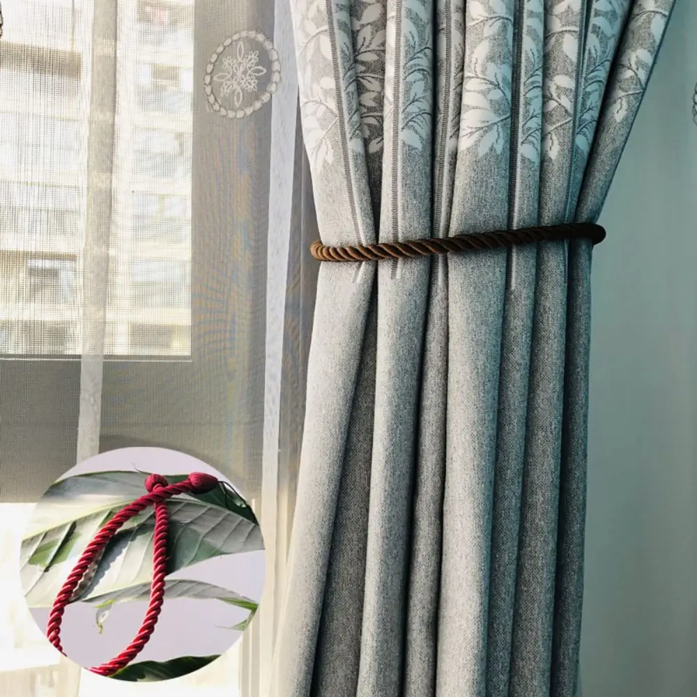 2Pcs Handmad Curtain Woven Tiebacks Easy to Use Ins Style Curtains Binding Rope Light Luxury Curtains Tied Strap Home Decor