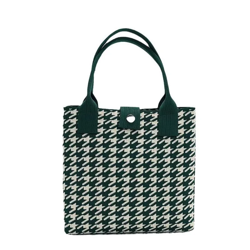 Factory Direct Sales New Mobile Phone Bag Women's Shoulder Bags Large Capacity Bucket Bag Knitted Handbag Fashion Tote Bag