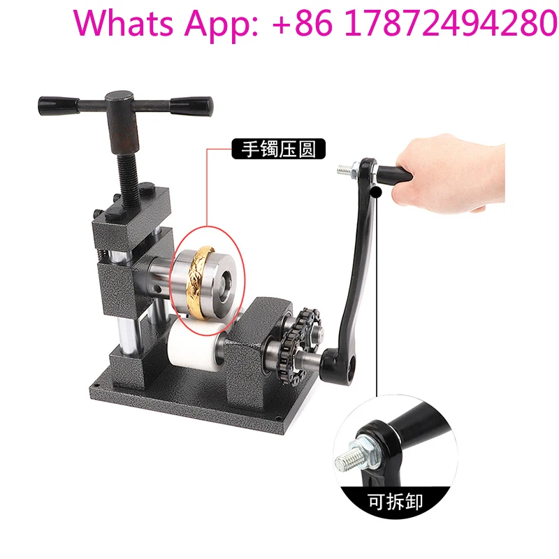 Manual Hand-cranked Jewelry Expander Gold Silver Copper Ring and Bracelet Rounding Rolling Machine Shaping Bending Machine