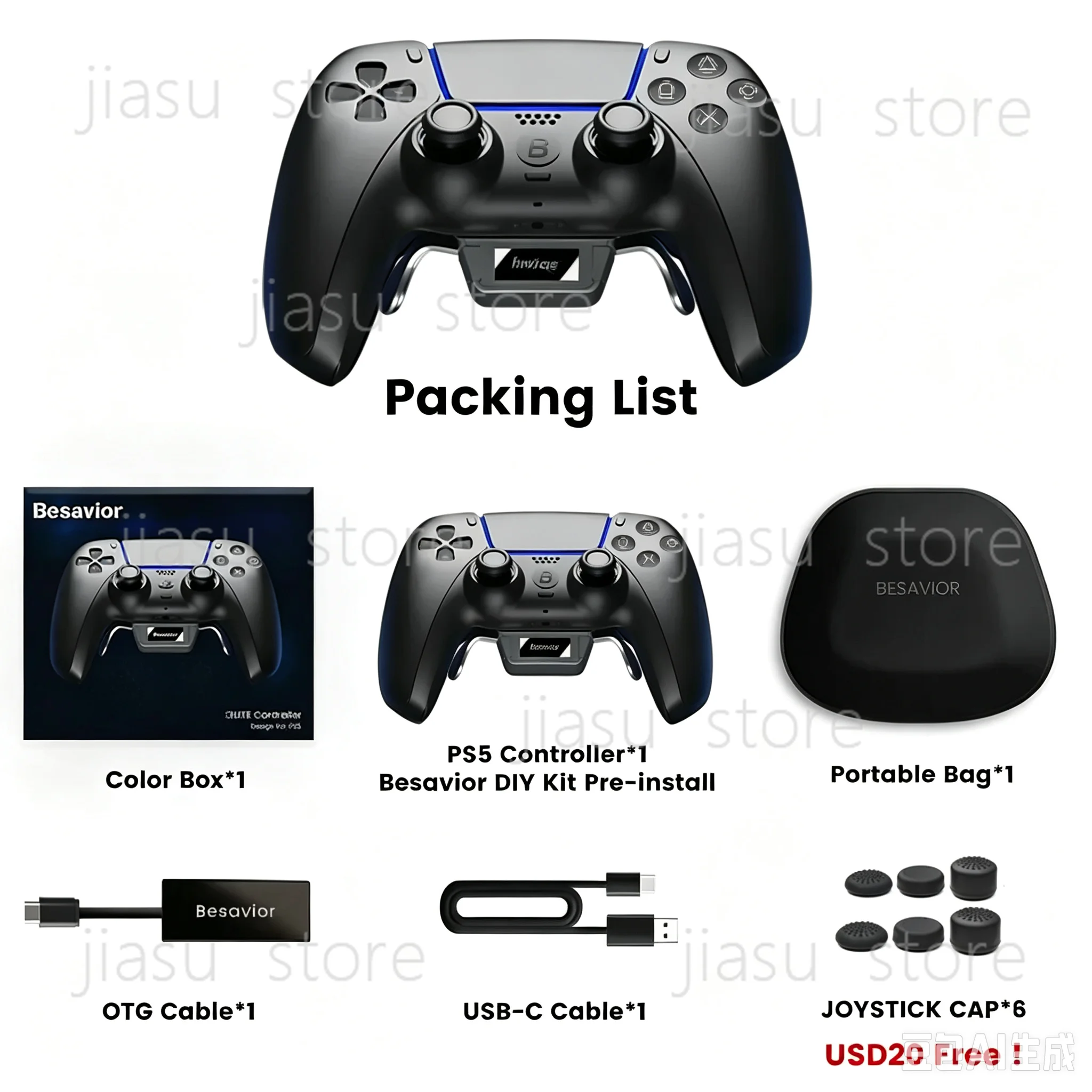 YYHC Besavior PS5 expandable Elite Controller BT gamepad a variety of game peripherals for PS5
