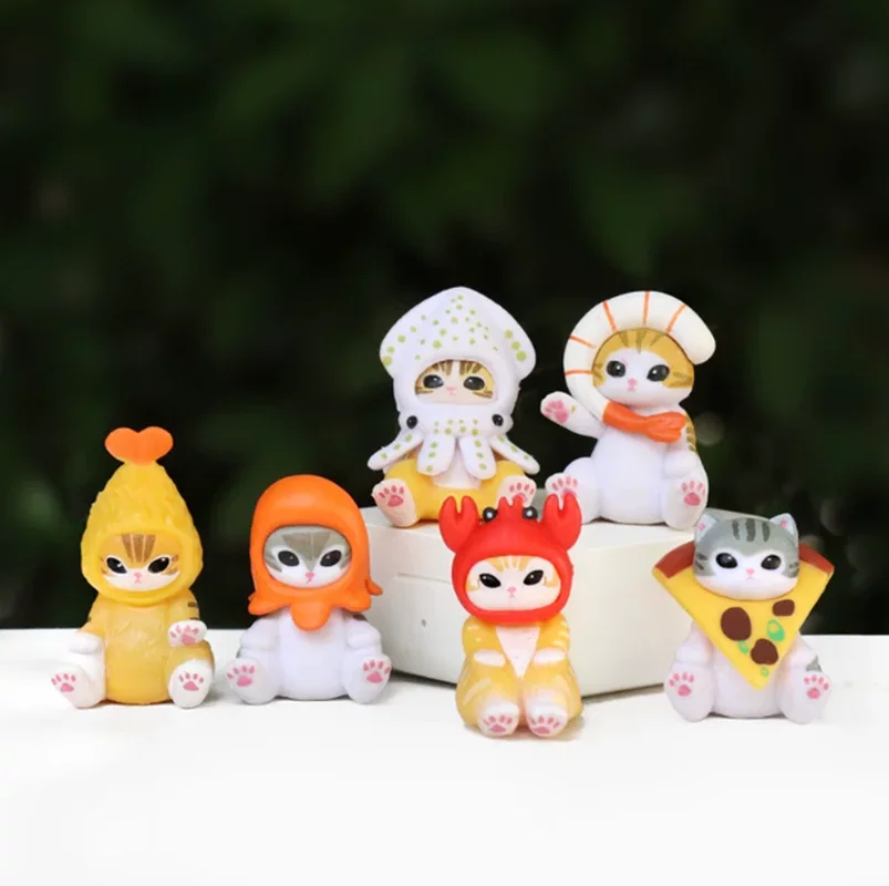 

Mofusand Marine Life Meow Fresh Fruit Meow Blind Box Kawaii Mini Cat Action Figures Tabletop Decoration Girls Surprise Gifts