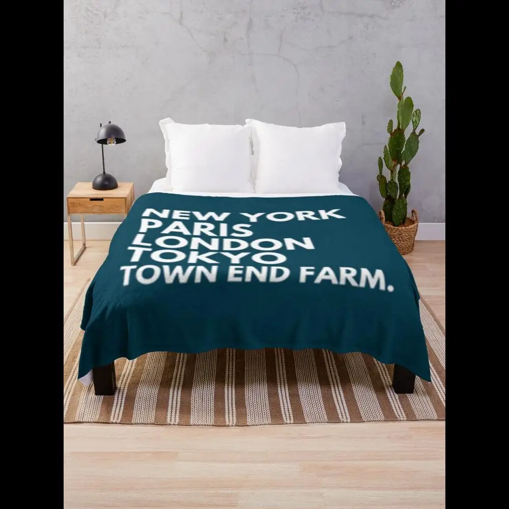 New York Paris London Tokyo Sunderland Throw Blanket  Soft Cozy Indoor Outdoor Decorative Plush Blanket for Sofa Bed Home