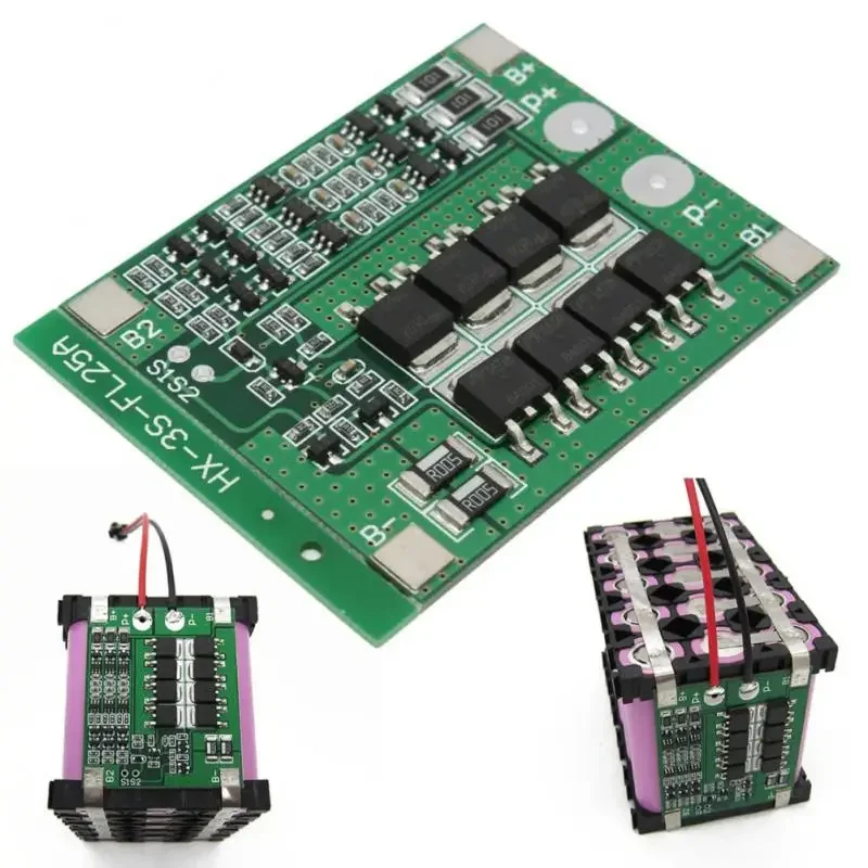 3S 12V 25A 18650 Lithium Battery Charge Protection Board 18650 Battery Balancer Equalizer Cell for Electric Tools