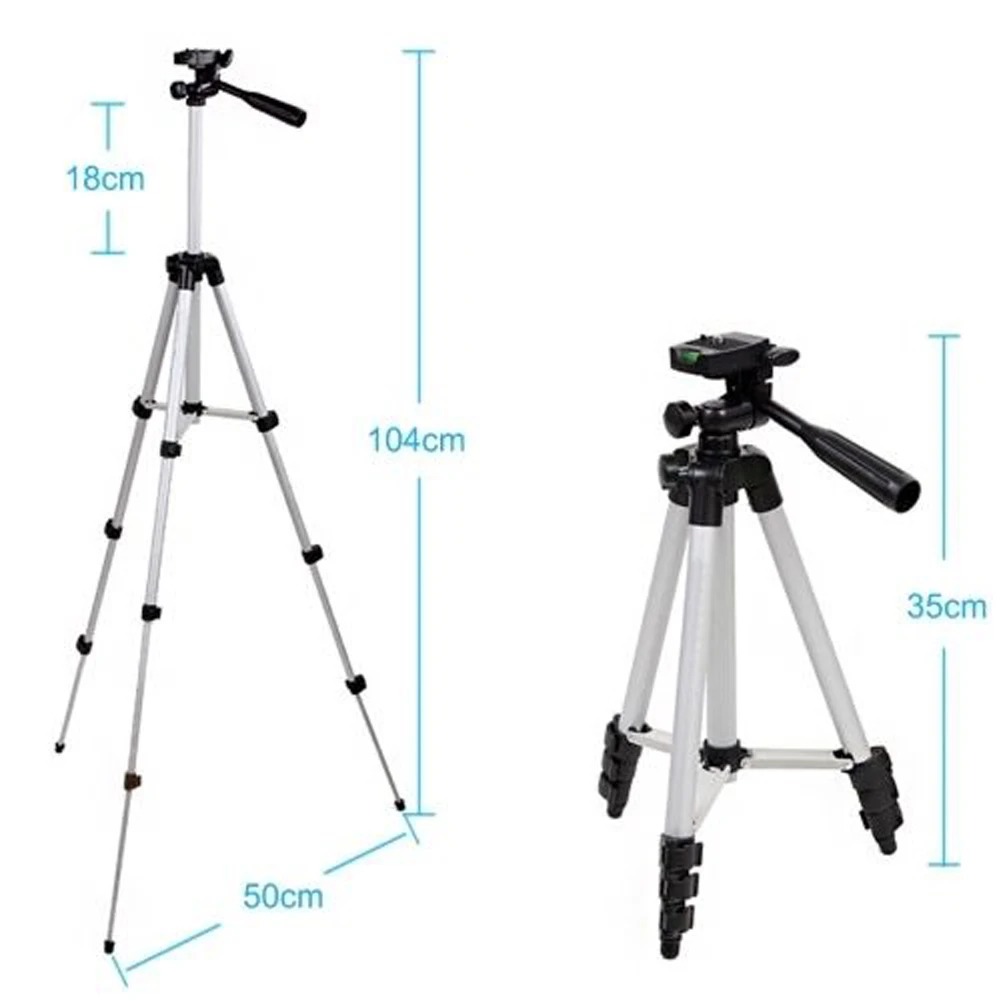 Universal Phone Travel Self Tripod 55” 140CM Stand With Quick Plates Mount Pan Head For Canon Nikon DSLR SLR Digital Camera