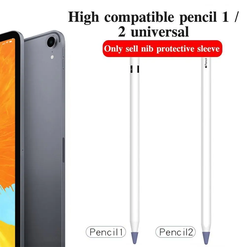 Estuche de silicona para lápices Stylus, 8 piezas, funda protectora para Apple Pencil