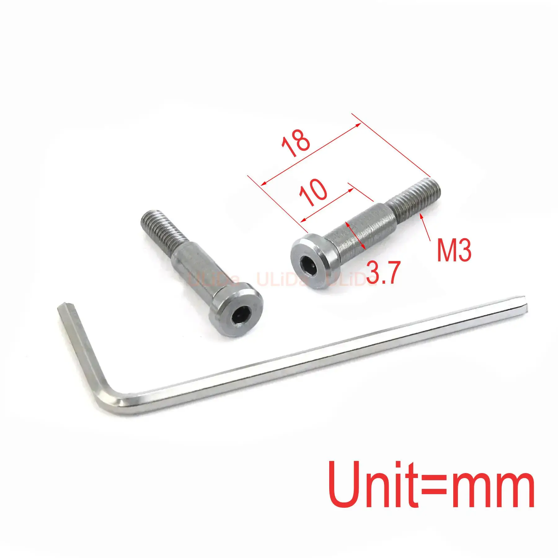 2pcs 3x18mm Low Friction Step Screws 54550 for 1/10 RC Car Tamiya TT02 Upgrade Parts
