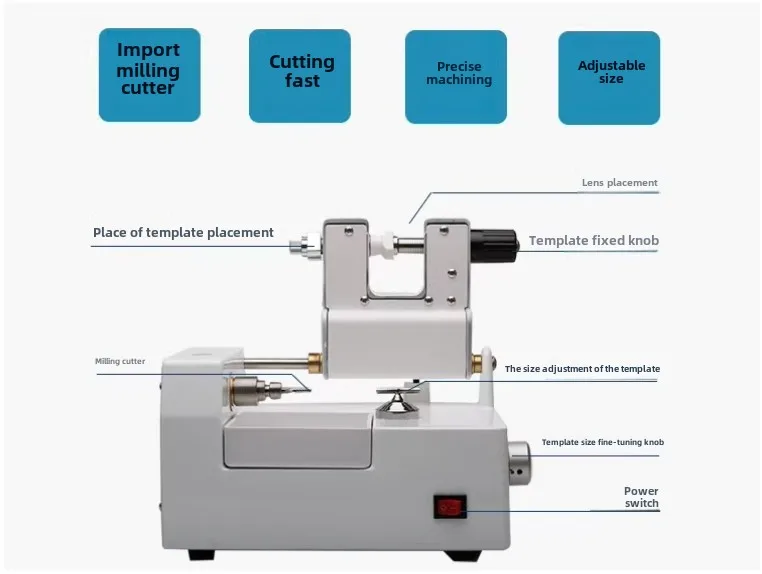 光学レンズカッター切断フライス盤 CP-4A ウォーターカットなし輸入フライスカッター高速 110 V/220 V