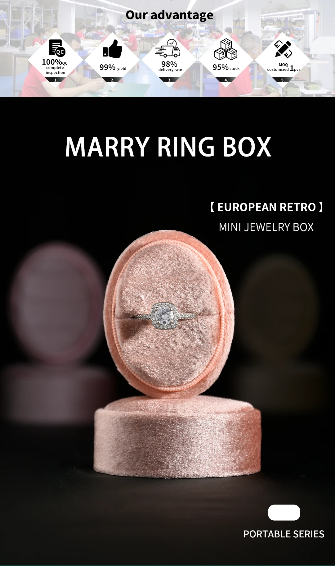 TAIMY Velvet Mini Oval Ring Box Personalized Custom Logo Muti Color 1 2 3 Slots Double Ring Box Engagement Marry Ring Box