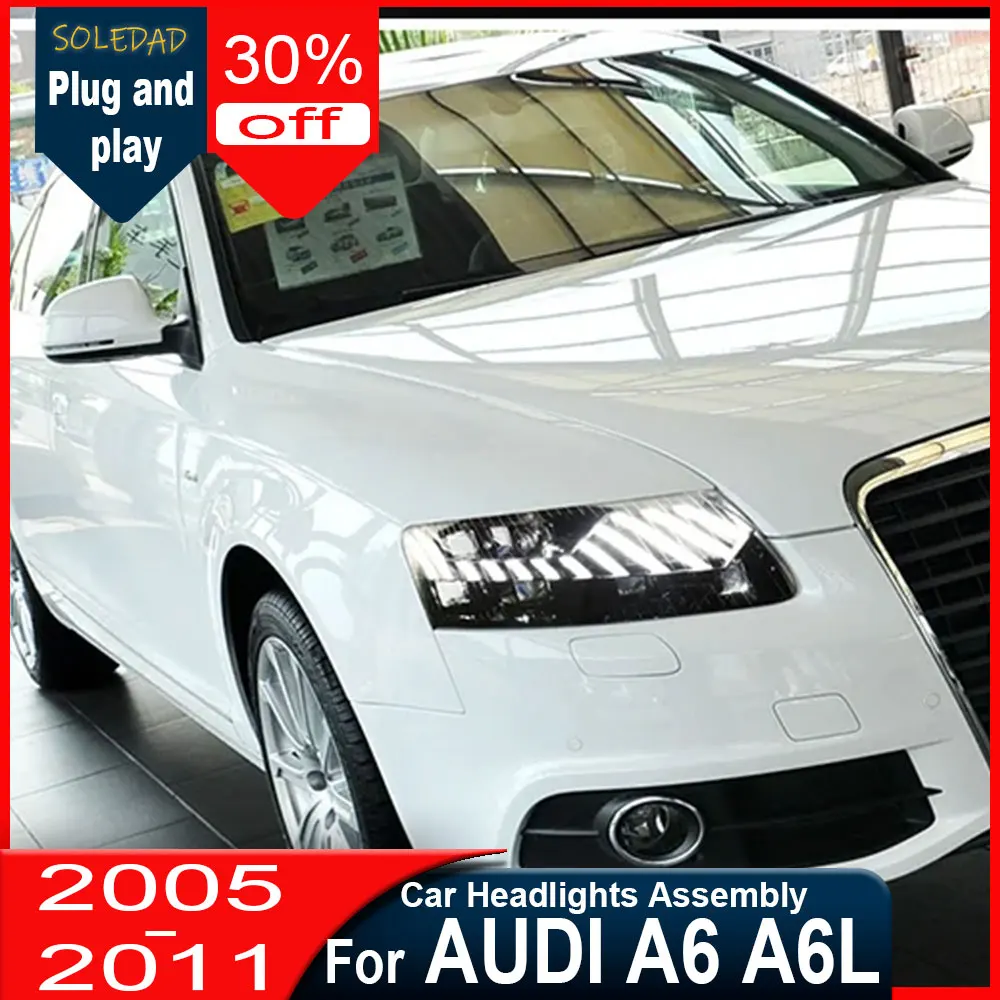 

Car LED Headlight For Audi A6 LED Headlights 20052006 2007 2008 2009 2010 2011 Head Lamp Car Styling DRL Signal Projector Len