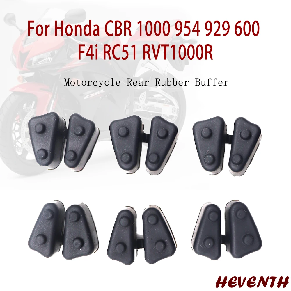6 szt. Tył motocykla zestaw gumek do tłumienia kół Honda CBR 1000 954 929 600 F4i RC51 RVT1000R gumowy bufor