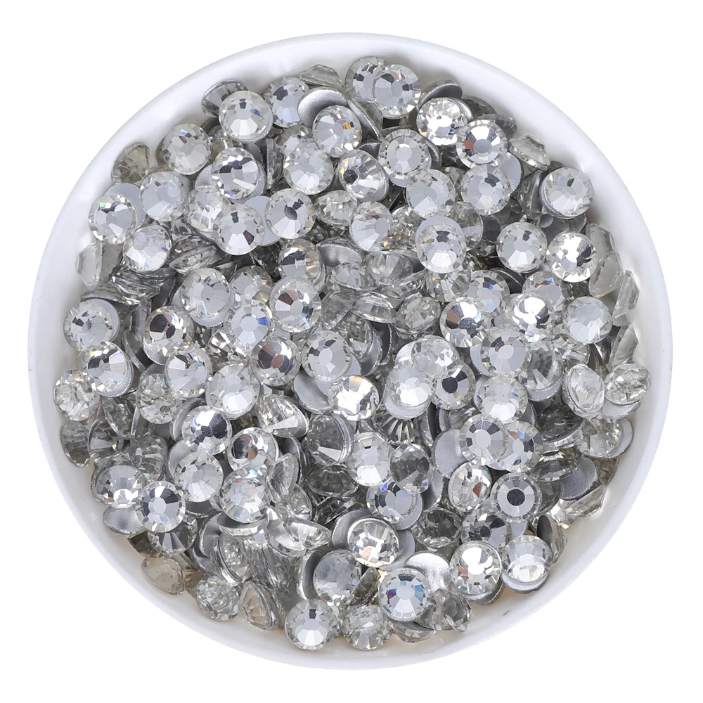 أعلى بريق SS3-SS8 1440 قطعة كريستال AB الذهب ثلاثية الأبعاد غير الإصلاح فلاتباك ستراس الخياطة والنسيج الملابس مسمار الفن حجر الراين الزينة #2