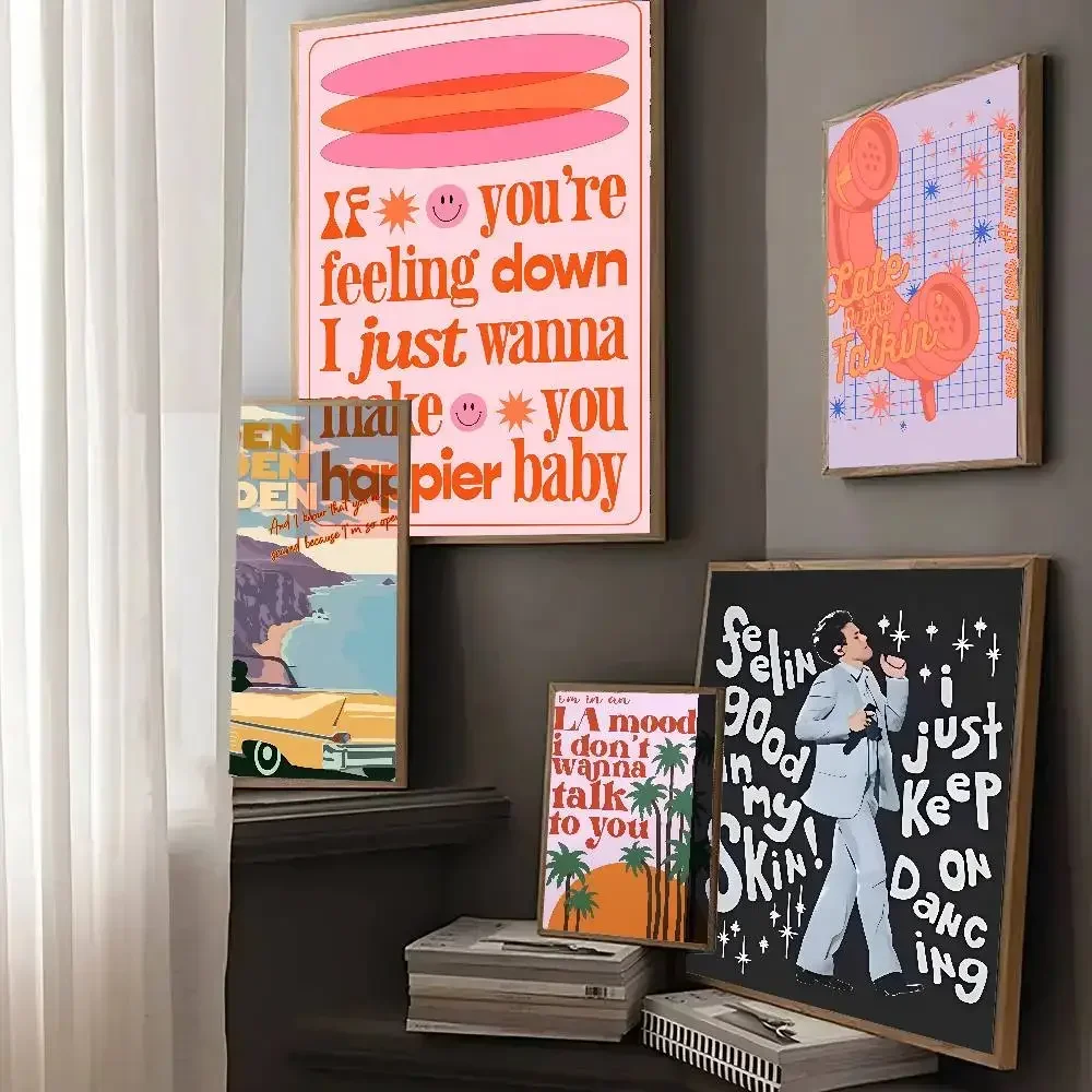 Singer H-Harry S-Styles Poster Canvas Prints Movie Poster Painting Wall Art Children Room Decor