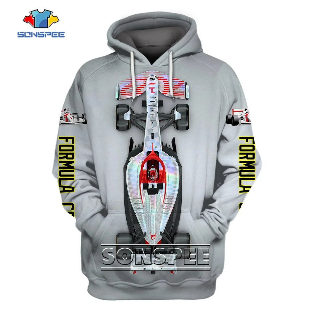 

SONSPEE 3D Printed Street Sport Car Hoodie Men Women Formula Season Clothing Comfortable Long Sleeve Champion Driver Hip Hop Top