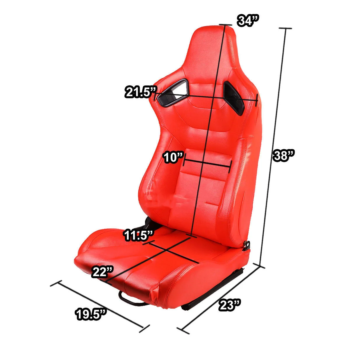 New modified car seat sports seat red PVC suede cloth overall foam e-sports racing chair