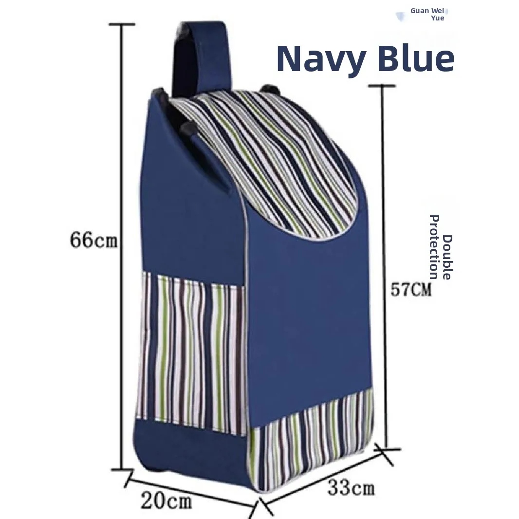 

Oxford Cloth Shopping Cart Canvas Bag Portable Vegetable Buying Car Small Pulling Hand-Push Cart Stair Climbing Market Bag