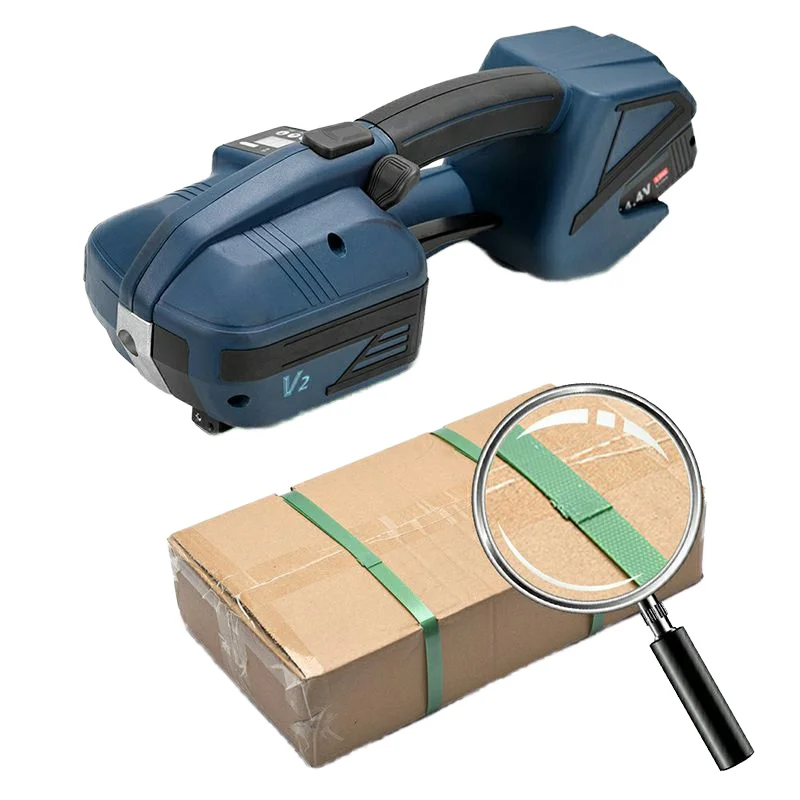 Semi-Automatic 32mm Plastic Belt Pet Band Penumatic Strapping Tool for PP Tape Machinery for Food Beverage Textiles Paper