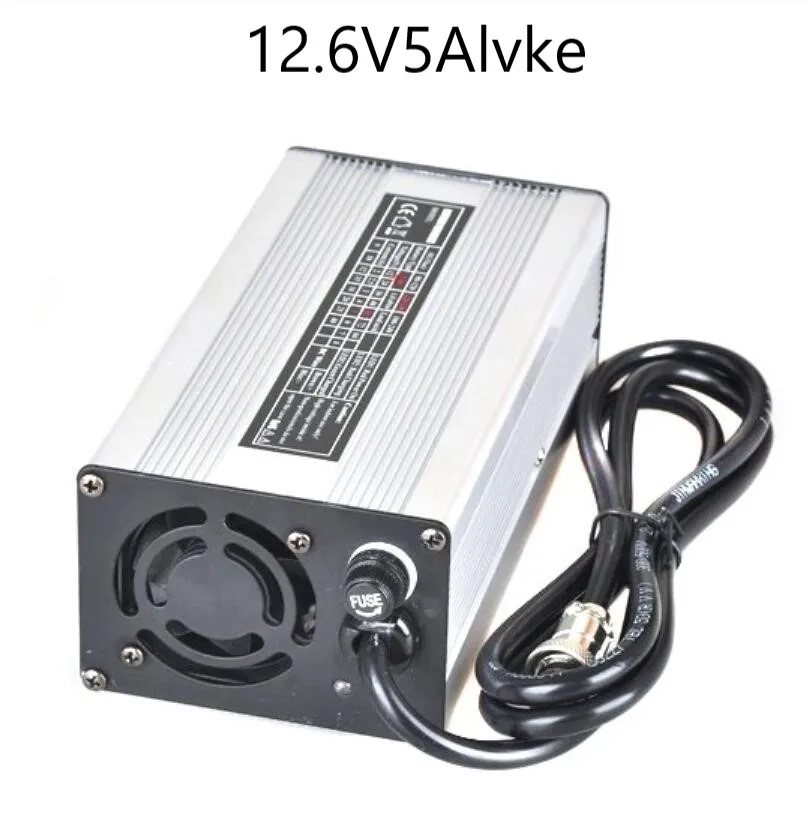 High quality Aluminum 12V(12.6V) 5.0Amp Li-ion/LiPoly Battery Charger E-bike charger for 3S Li-ion batteries