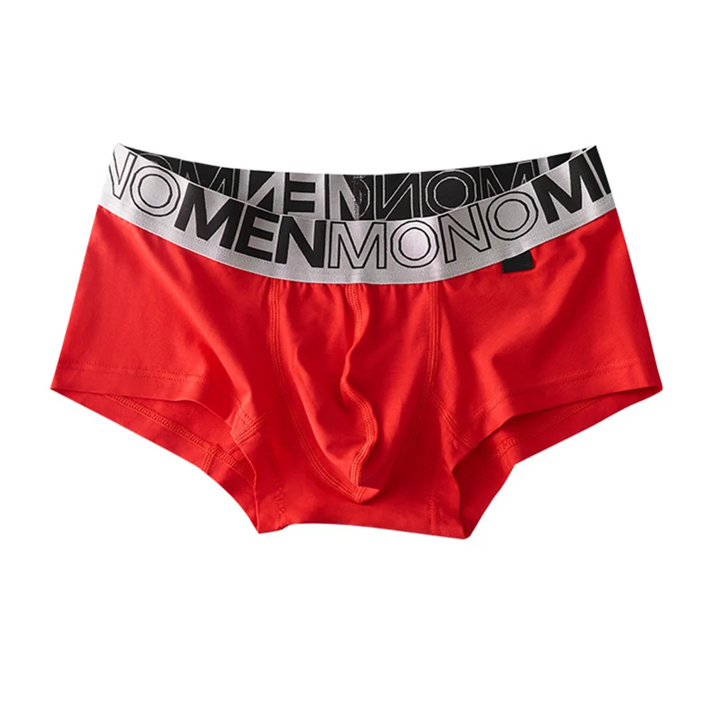 2025 الرجال الرياضة سراويل بوكسر لينة النوم ملخصات منخفضة الخصر سراويل مشروط ملابس داخلية قطنية الصلبة الانتفاخ الحقيبة جذوع الرجال السروال #3
