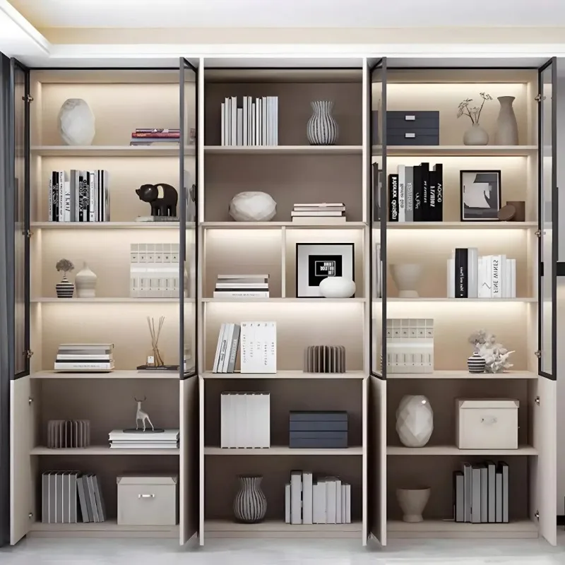 -For Luxury New Modern Children Kids Book Shelf Bookshelf Design File Wall Cabine Glass Door Bookcase Wood Bookshelf& - view 4