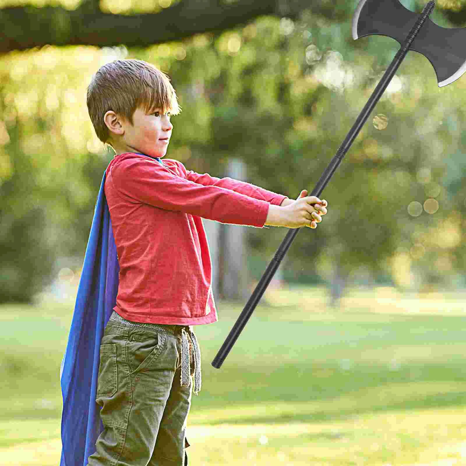 Demon Simulated Double-sided Ax Child Halloween Costumes Toy Plastic Axe Prop for Children