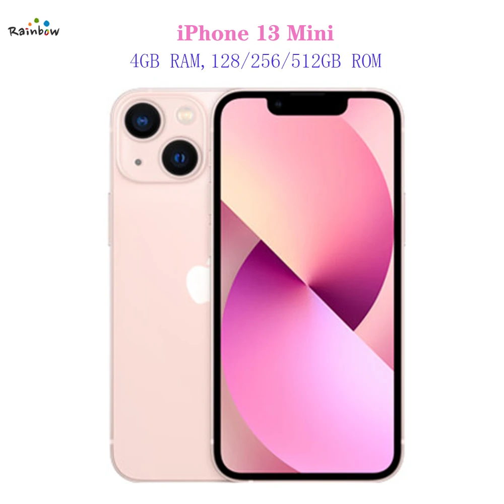 Apple-smartphone iPhone 13 mini, 128GB/256GB/512GB, 5G, LTE, NFC, IOS, A15, Bionic, Hexa Core, 5,4 pulgadas, Dual, y 12MP 12MP, 4GB de RAM