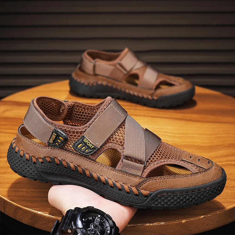 New Men's Sandals High Quality Men Breathable Summer Shoes Classic Men Soft Sandals Sneakers Fashion Men Beach Sandals Big Size