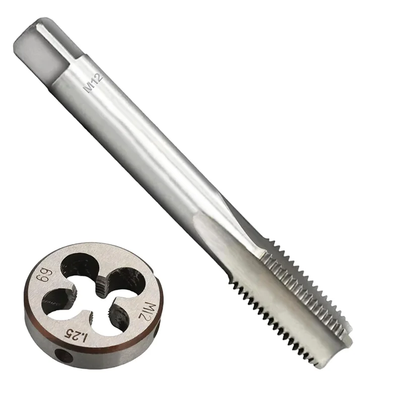 

-A90P M12 X 1.25Mm Metric Tap And Die Set Threading Tool Kit Thread Tap And Round Thread Die