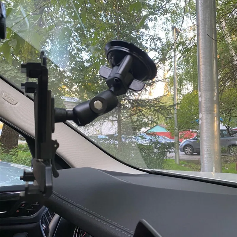 Car Windshield Twist Lock Suction Cup Mount and Wall Mount+Double Socket Arm+tablet cradle holder & 1 inch ball