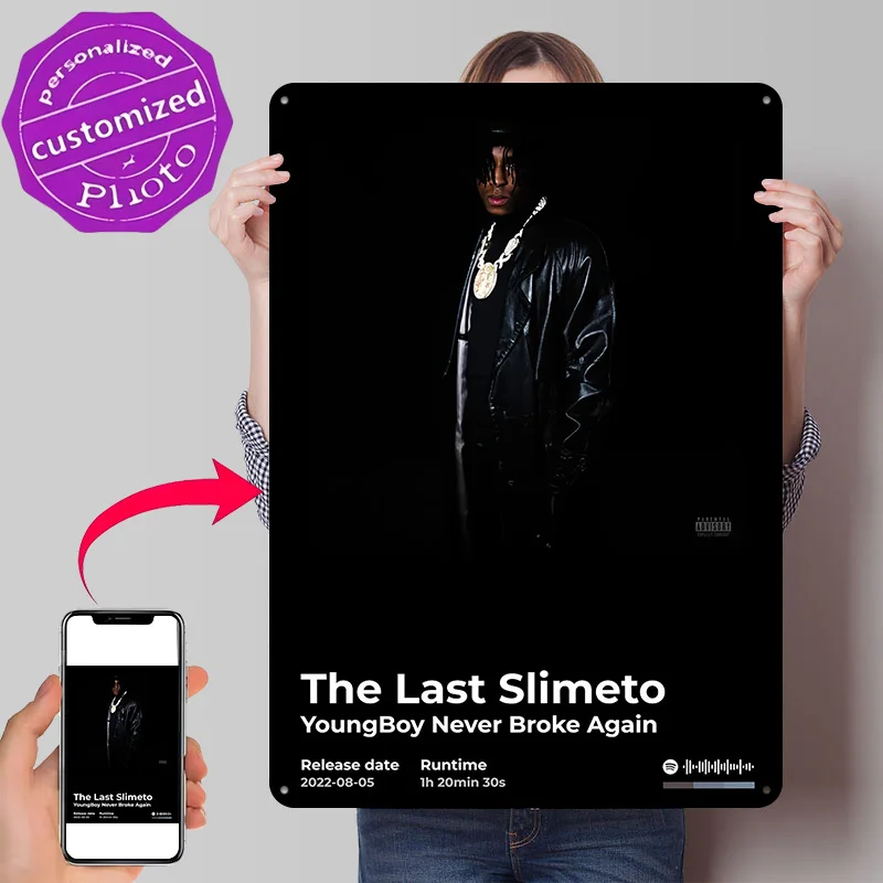 Постер с обложкой последнего альбома Slimeto, ретро-дизайн, 3D-печать, металлические таблички, настенный декор, подарок для бара, аксессуары для комнаты, украшение интерьера
