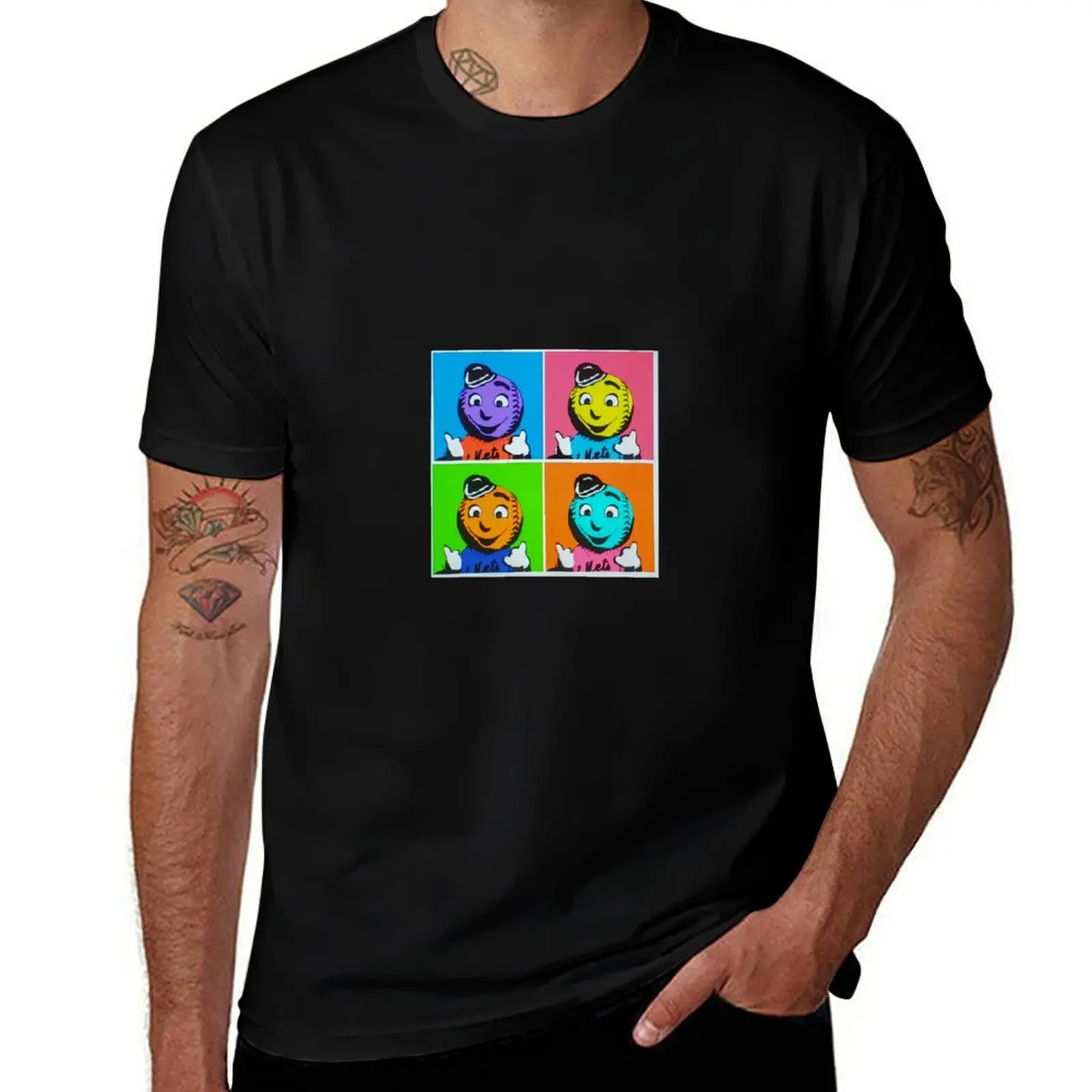 

Mr Met Warhol T-Shirt Louboutins Personalized t-shirt blue archive oversized t shirt men