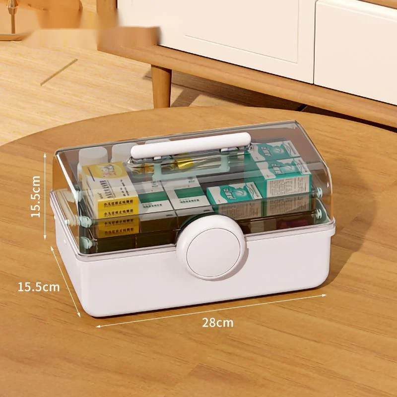 3 Layer Large Capacity Family Medicine Storage Box Portable Cosmetics Organizer First Aid Kit Container Pill Box Household Stuff