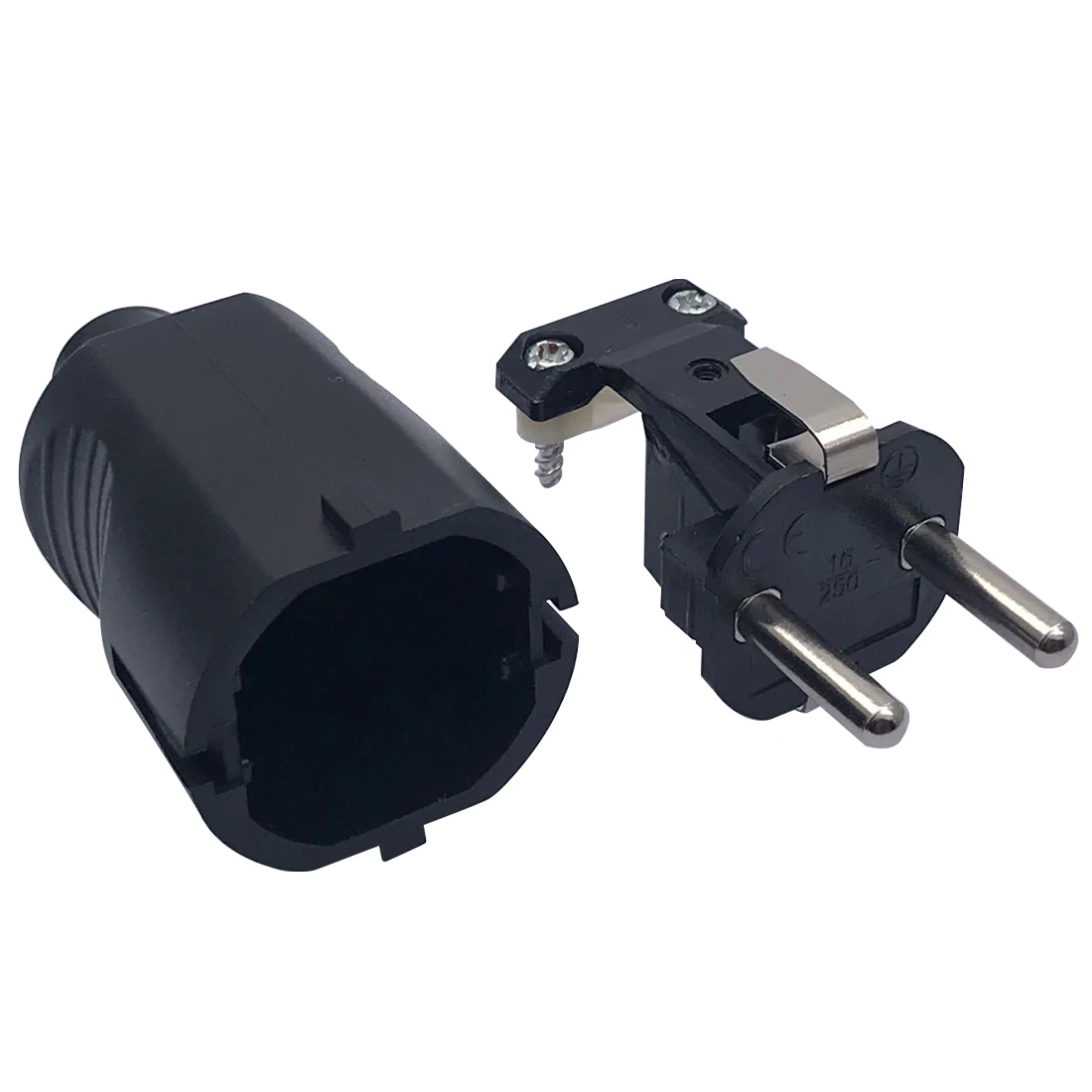 JORINDO ที่แนะนําปลั๊กยุโรป 2 ขา EU4.8mm 250V 16A SCHUKO ตรงปลั๊กไฟสําหรับ DIY สายไฟ