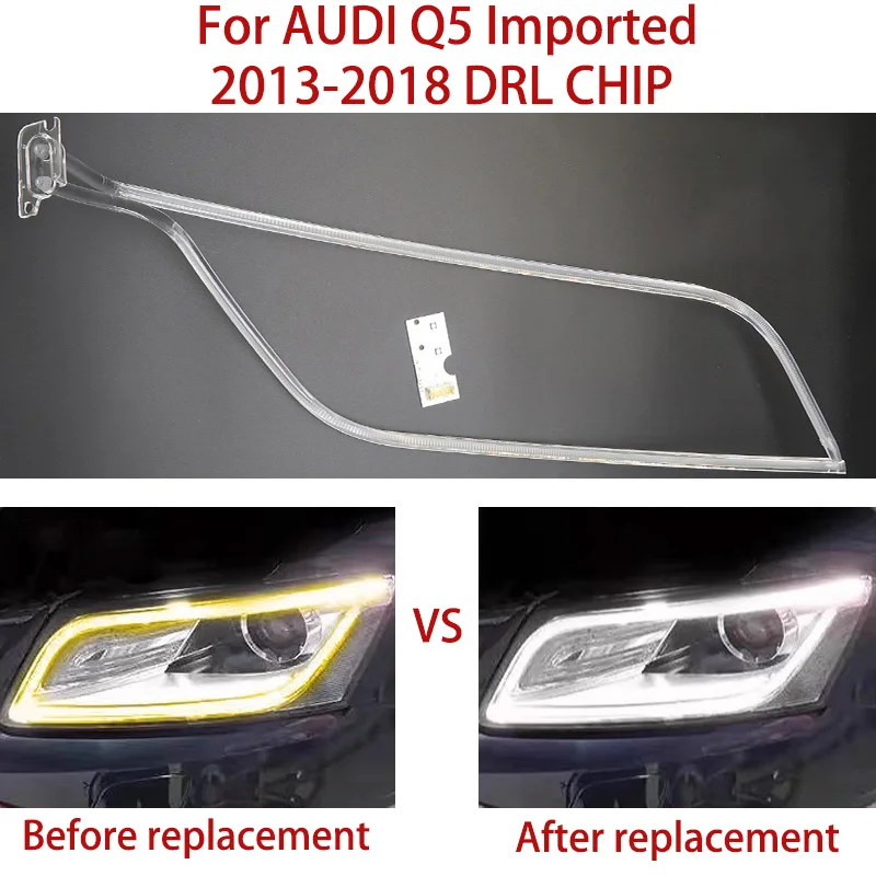 

Белый свет дневного хода направляющая полоса балласт ангельский глаз для AUDI Q5 2013-2018 автомобильные фары DRL CHIP источник световода