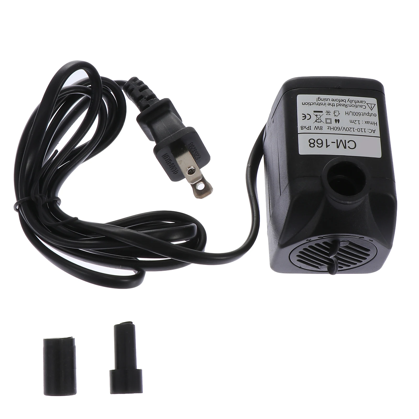 

Submersible Pump Mini Black for Fish Tank Aquarium Pond Fountain Waterfall Hydroponics System Adjustable Flow Rate Easy Install
