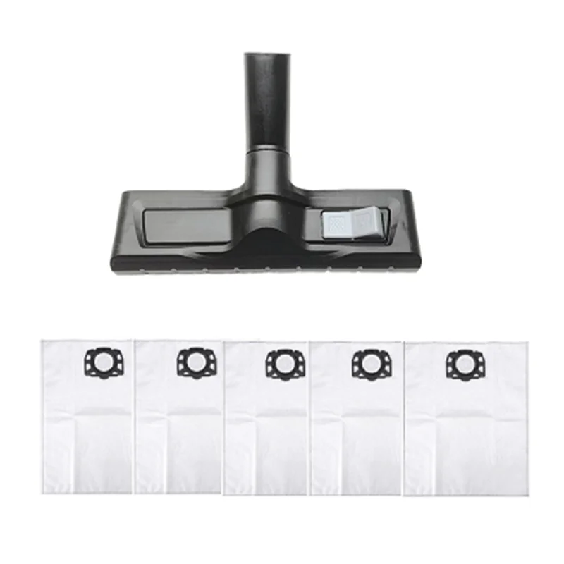 ABZA-For Karcher WD4 WD5 WD6 Replacement Floor Brush Dust Bag Switchable Wet/Dry Nozzle Floor Brush Head Attachment
