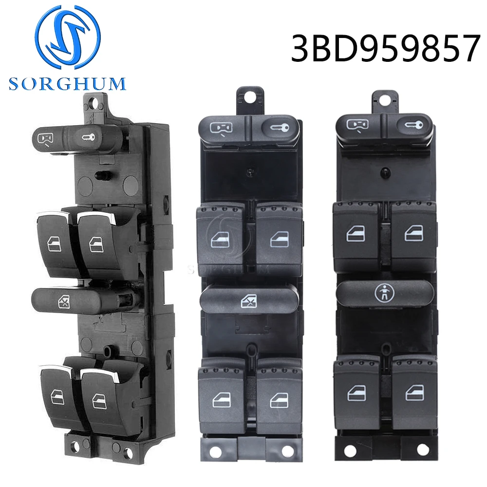 SORGHUM 3BD 959 857 3BD959857 For VW 99-04 GTI Golf 4 Jetta MK4 BORA BEETLE Passat B5 Window Control Switch Button 1J4959857