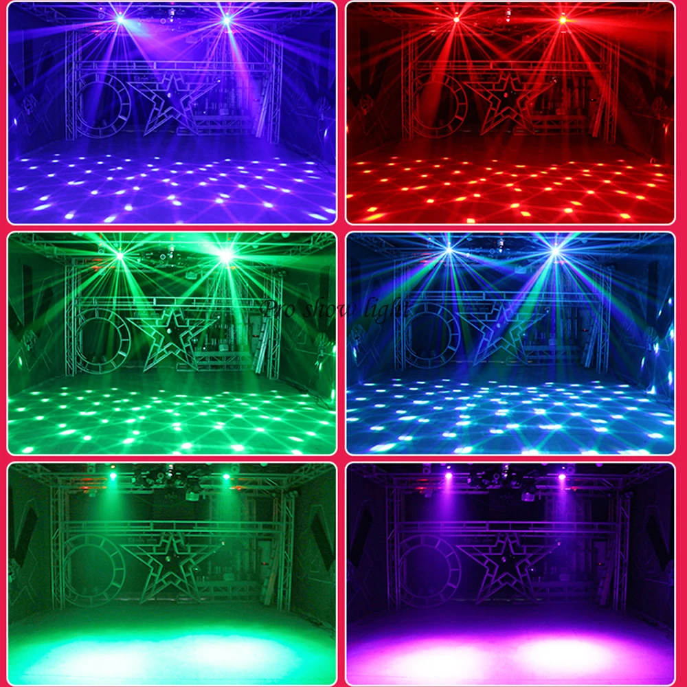 Imagem -05 - Double Side Led Moving Head Light Wash Light com Bola Mágica Mini Iluminação Led para Discoteca Bar dj Dmx512 12w 4x5w