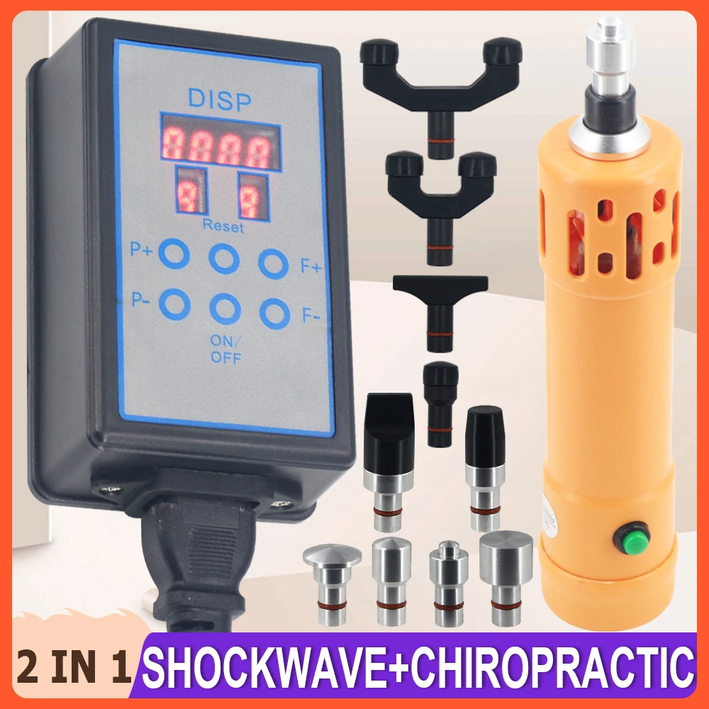 New Shockwave Therapy Machine Portable Chiropractic For ED Treatment Physical Shock Wave Body Muscle Relaxation Massager 2 IN1