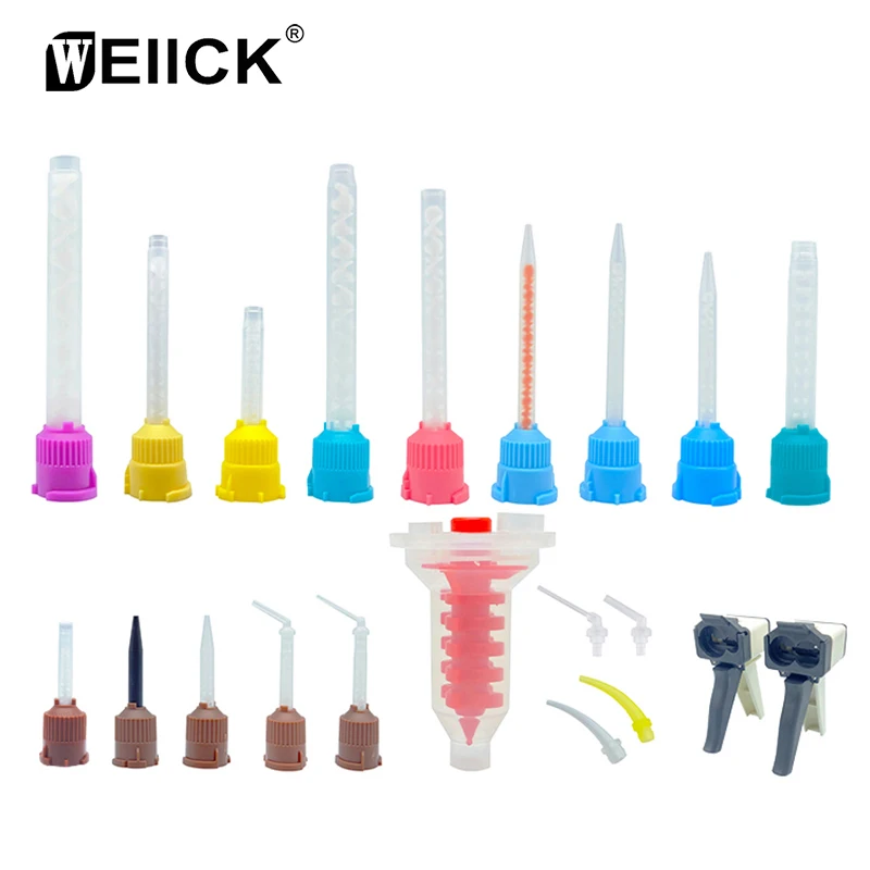 50pcs/pack Disposable Dental Impression Mixing Tips Mixing Tube Silicone Rubber Film Dental Product Dentistry Materials