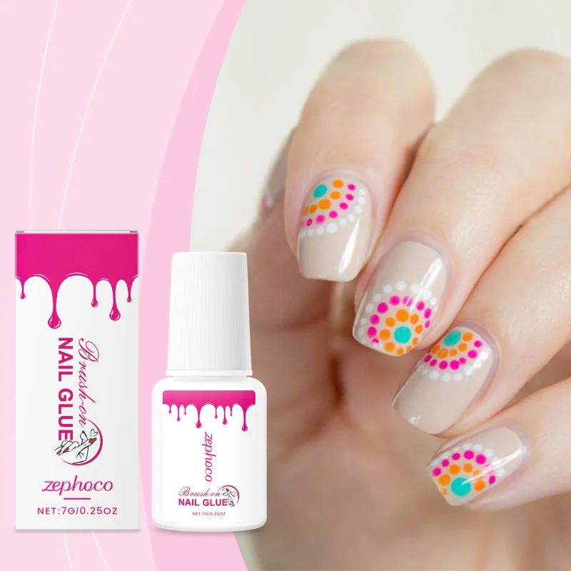 Auchга18) Sneldrogende nagellijmgel voor druk op nagels met sneldrogend Geen UV-lamp nodig Hypoallergeen Zachte lijm voor nepnagels