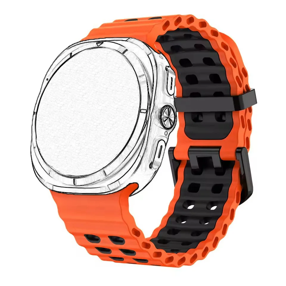 Cinturini per Samsung Galaxy Watch Ultra 47mm Accessori Bracciale sportivo in silicone marino Correa Galaxy Watch 7 Ultra Band